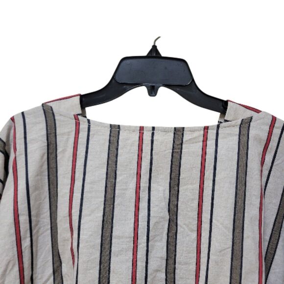 J.O.A. Los Angeles Long Sleeve Stripped Crop Top with Back Tie - NWT - Picture 8 of 11